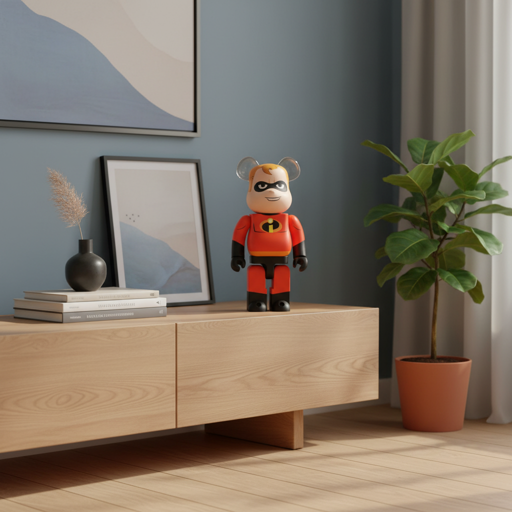 400% & 100% Bearbrick sæt - Mr. Incredible (Walt Disney)