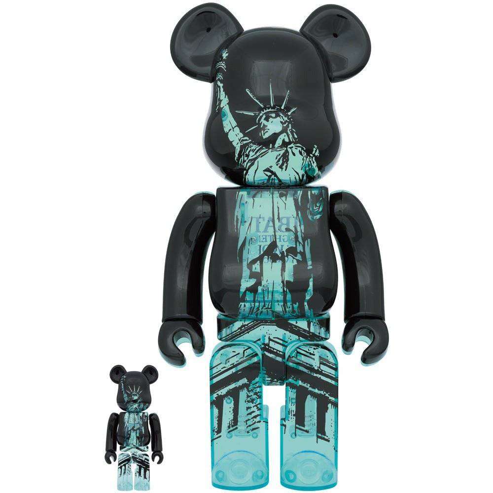 Bearbrick Statue of Liberty set featuring 400% and 100% figures by Medicom Toy.