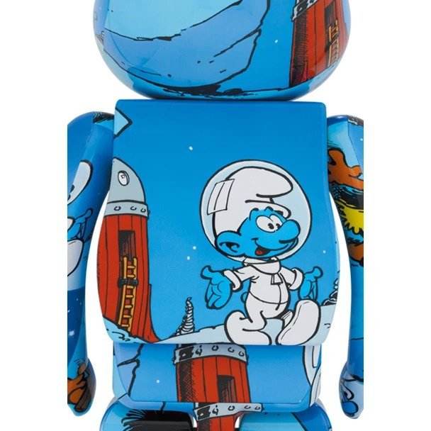 1000% Bearbrick - The Astrosmurf (The Smurfs)-Medicom Toy-Bearbrick