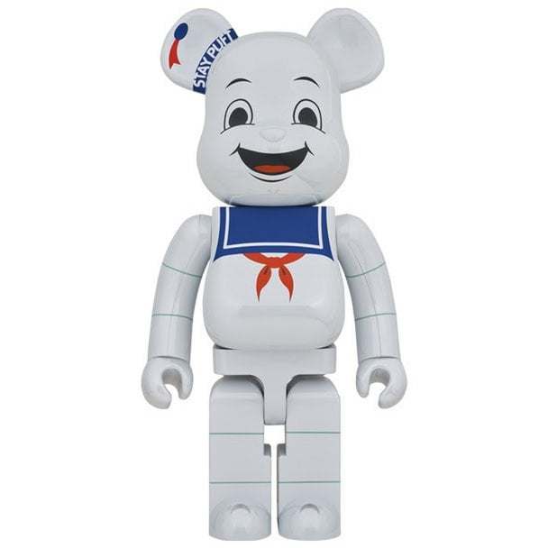 1000% Bearbrick - Stay Puft Marshmallow Man (White Chrome)-Medicom Toy-Bearbrick