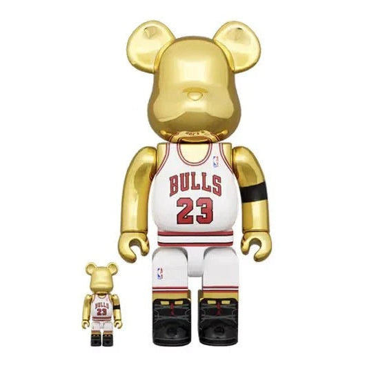 400% & 100% Bearbrick Sæt - Michael Jordan 1991 World Champion (NBA)