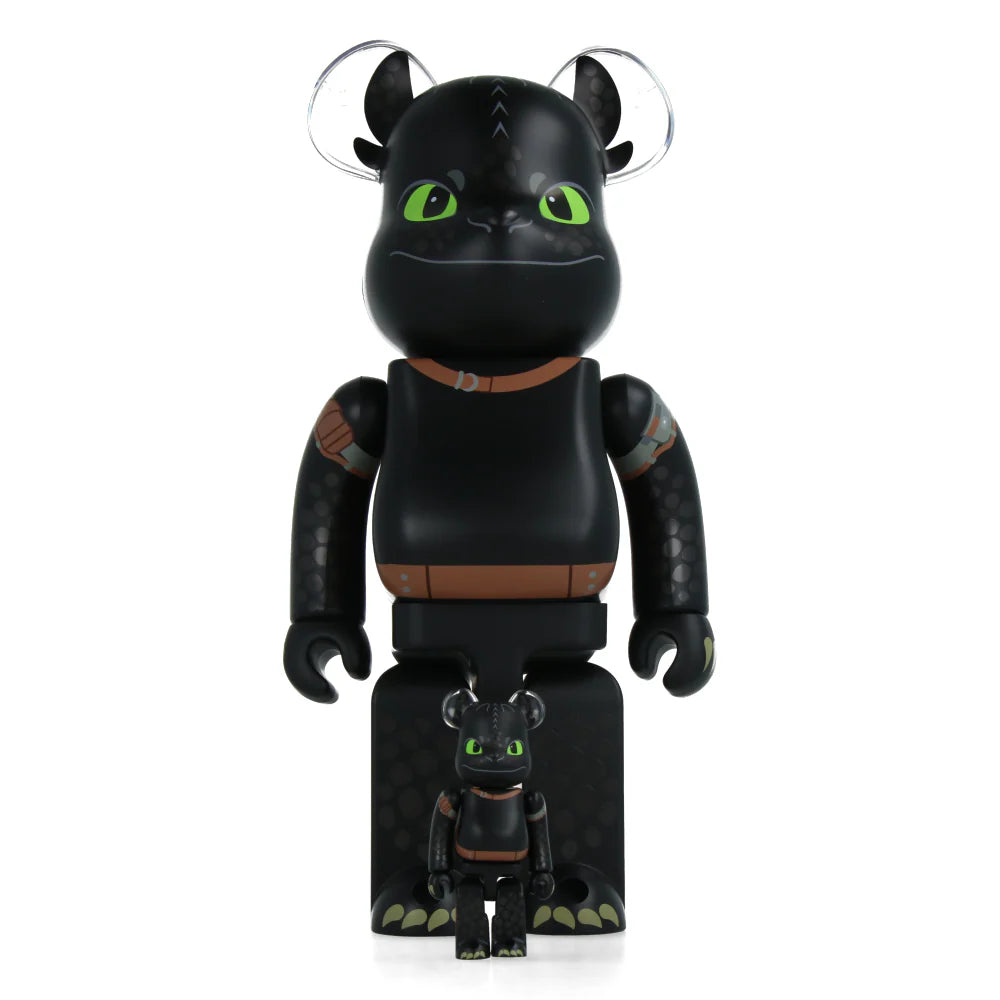 100% & 400% Bearbrick set - Toothless-Medicom Toy-Bearbrick