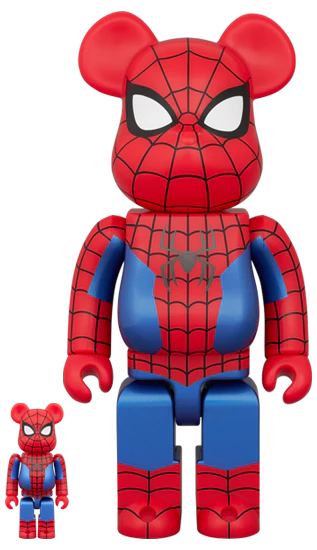 100% & 400% Bearbrick - Spider-Man (FINAL SUIT)-Medicom Toy-Bearbrick