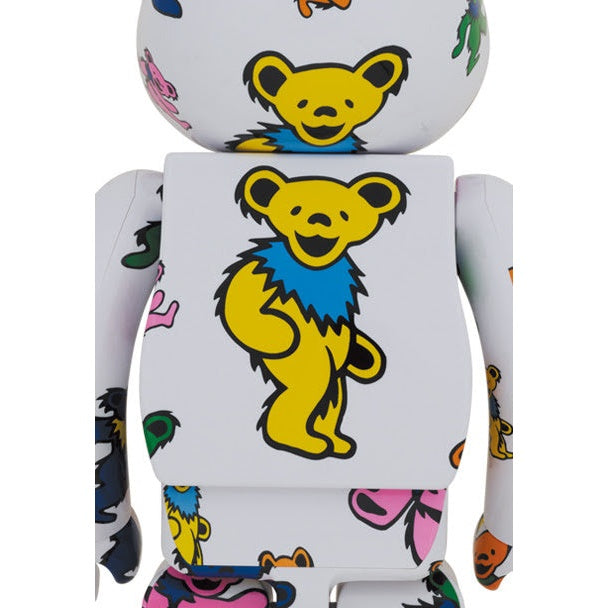 400% & 100% Bearbrick sett - Grateful Dead (Dancing Bears-mønster)