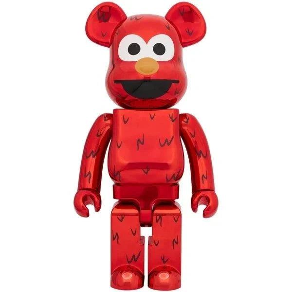 1000% Bearbrick Sæt - Elmo (Chrome)-Medicom Toy-Bearbrick