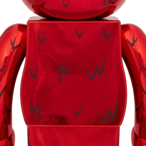 1000% Bearbrick Sæt - Elmo (Chrome)-Medicom Toy-Bearbrick