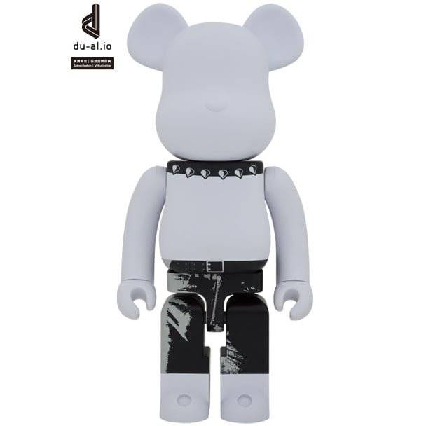 1000% Bearbrick - The Rolling Stones (Sticky Fingers - White)-Medicom Toy-Bearbrick