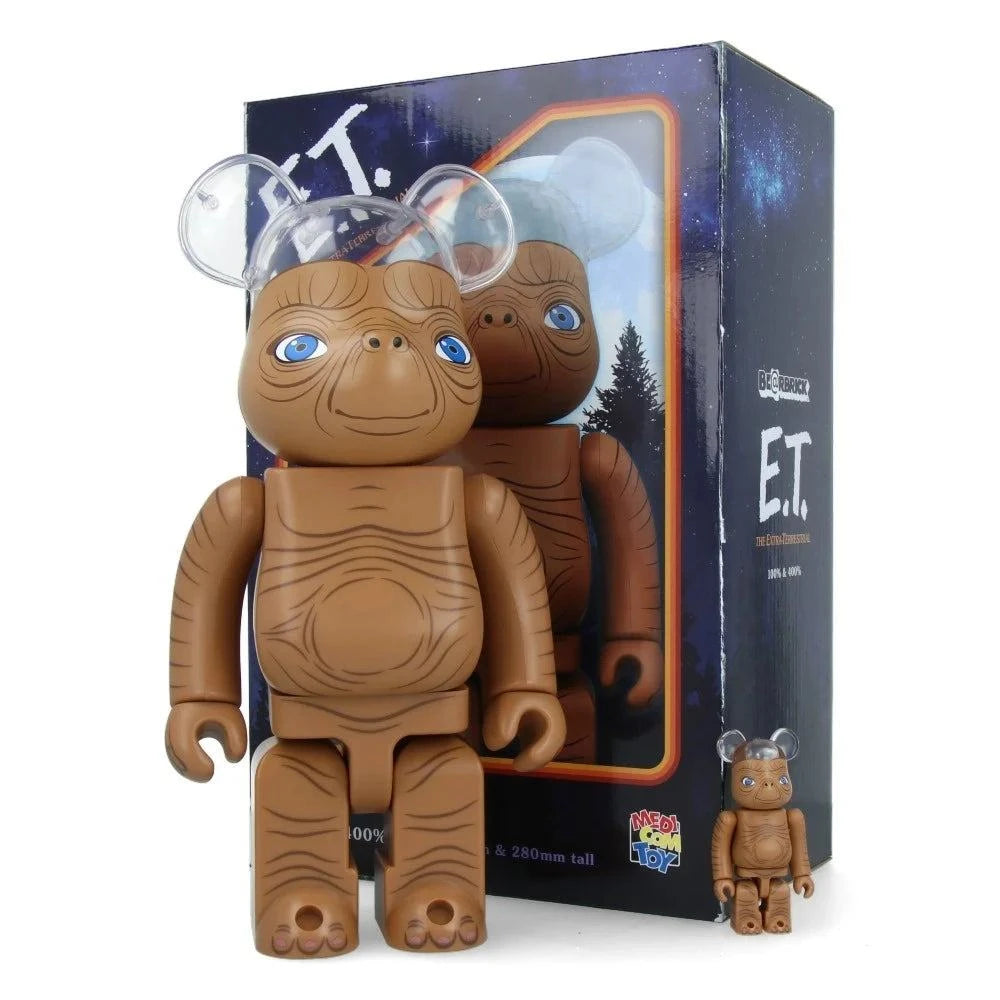 400% & 100% Bearbrick Sæt - E.T.-Medicom Toy-Bearbrick