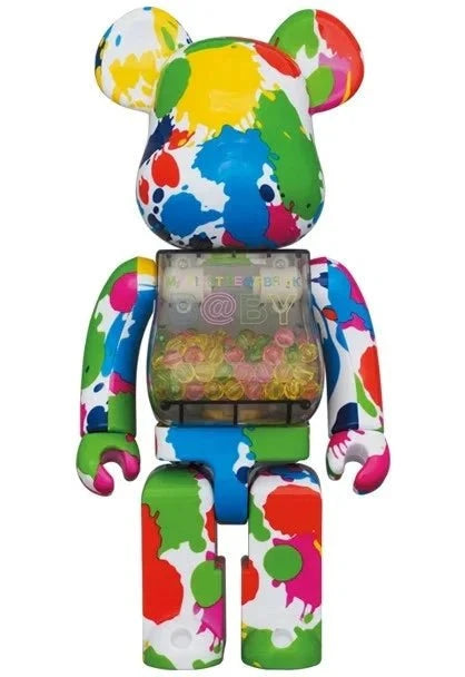 400% & 100% Bearbrick sæt - My First Bearbrick Baby (Color Splash)-Medicom Toy-Bearbrick
