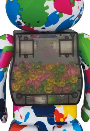 400% & 100% Bearbrick sæt - My First Bearbrick Baby (Color Splash)-Medicom Toy-Bearbrick