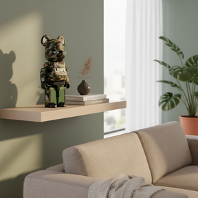 400% + 100% Bearbrick sæt - LBWK x BAPE (Green Camo)