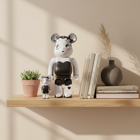 400% & 100% Bearbrick sæt - Betty Boop (Black & White Edition)