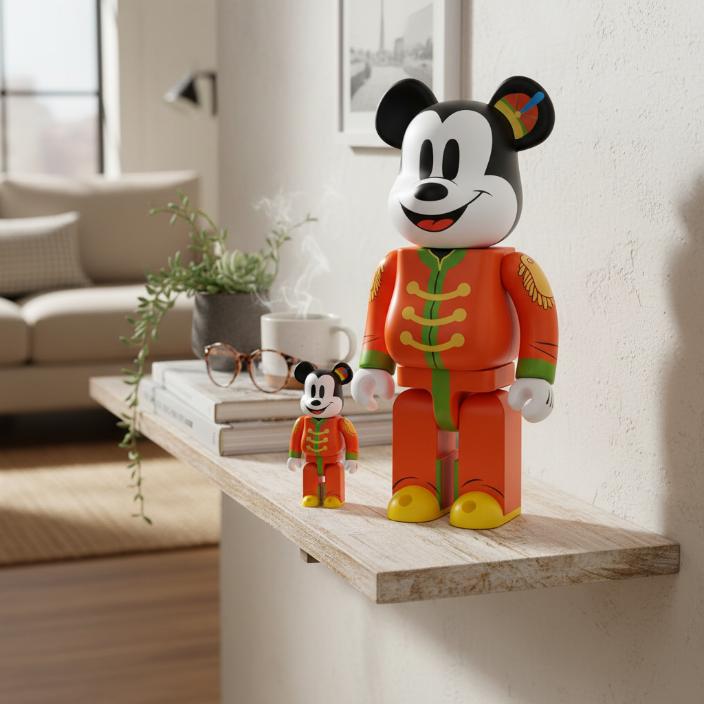 400% & 100% Bearbrick sæt - Mickey Mouse (The Band Concert)