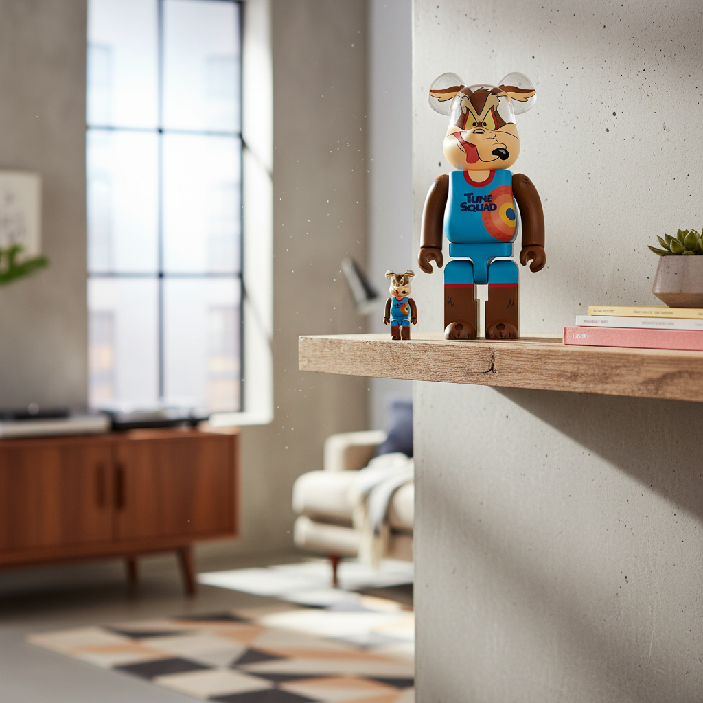 400% & 100% Bearbrick sæt - Wile E. Coyote (Space Jam 2)