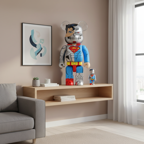 400% & 100% Bearbrick set - Cyborg Superman (The Return of Superman)-Medicom Toy-Bearbrick