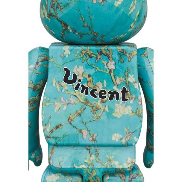 400% & 100% Bearbrick sæt - Vincent Van Gogh (Almond Blossoms), 