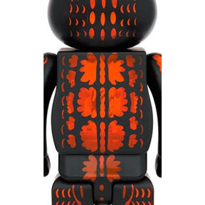400% & 100% Bearbrick sæt - Melting Godzilla (Clear Orange), 