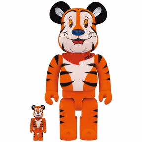 400% & 100% Bearbrick sæt - Tony The Tiger Flocky (Kelloggs)-Medicom Toy-Bearbrick
