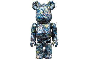 400 % & 100 % Bearbrick-set – Jackson Pollock Studio (Chrome-versjon)