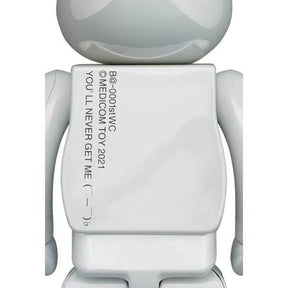 400% Bearbrick - Bearbrick Logo - 1st Model (White Chrome), 