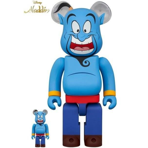 400% & 100% Bearbrick set - Genie (Disney Aladdin)-Medicom Toy-Bearbrick