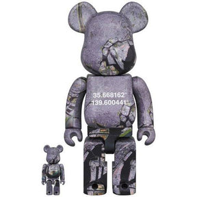 400% & 100% Bearbrick sæt - Tokyo Overview (Benjamin Grant), 