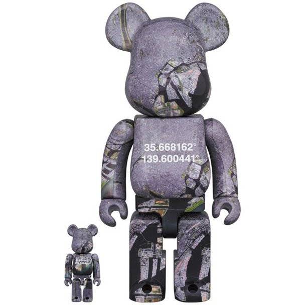400% & 100% Bearbrick sæt - Tokyo Overview (Benjamin Grant), 