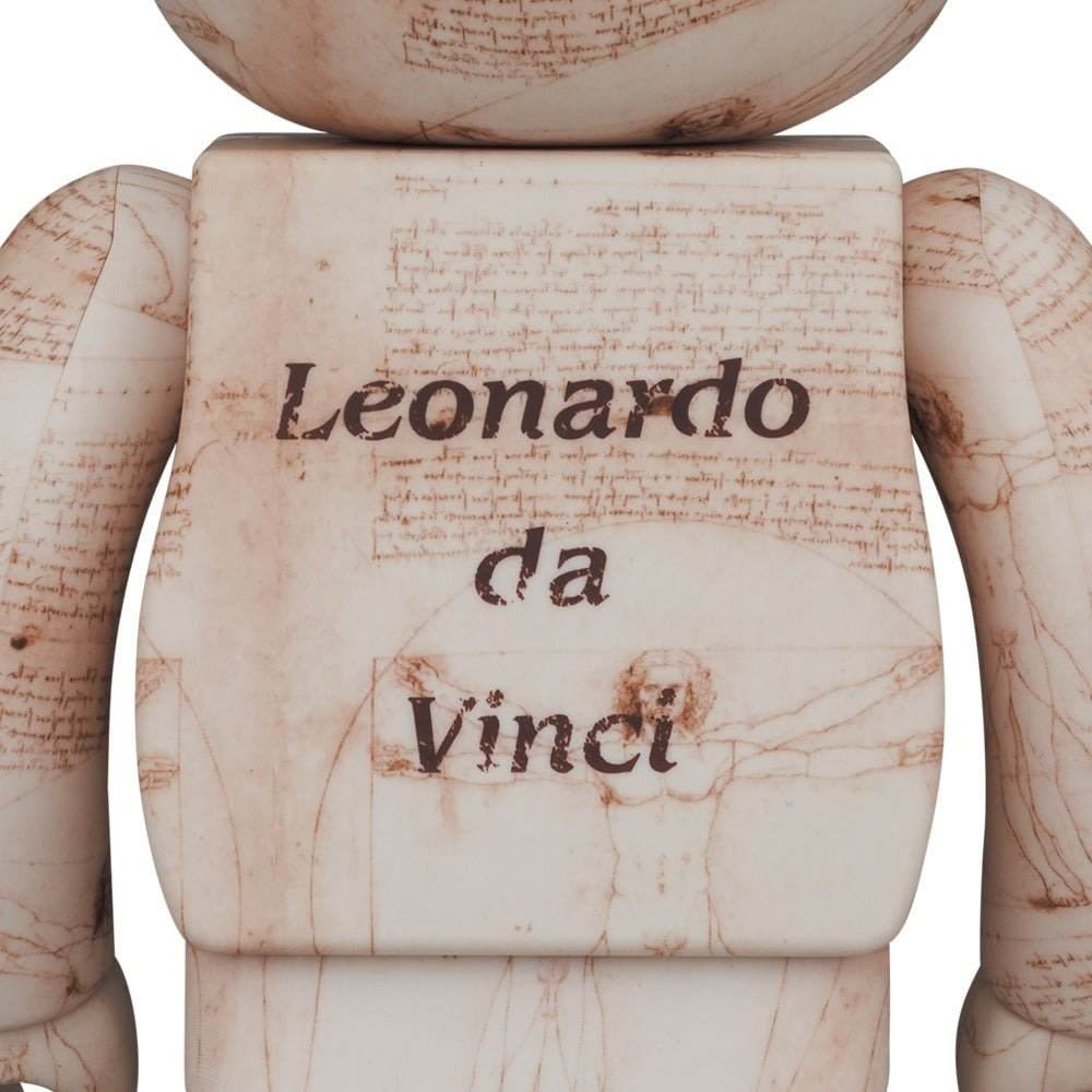 400% & 100% Bearbrick Sæt - Leonardo Da Vinci (Vitruvian Man)-Medicom Toy-Bearbrick