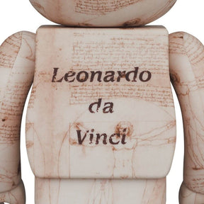 400% & 100% Bearbrick Sæt - Leonardo Da Vinci (Vitruvian Man)-Medicom Toy-Bearbrick