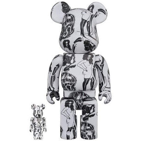 400% & 100% Bearbrick sæt - Planet (Saiko Otake), 
