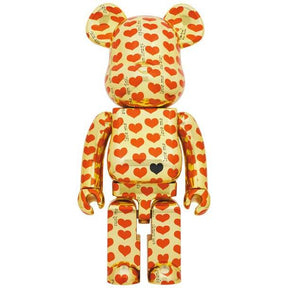 1000% Bearbrick - Amplifier Gold Heart by HIDE, 