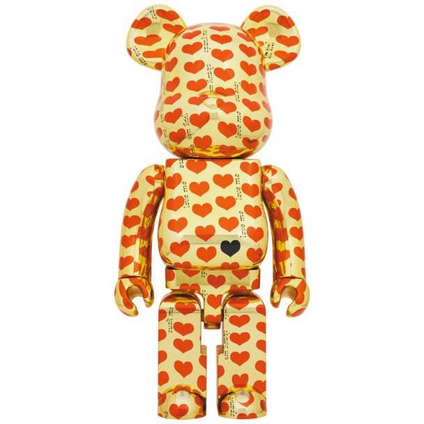 1000% Bearbrick - Amplifier Gold Heart by HIDE, 
