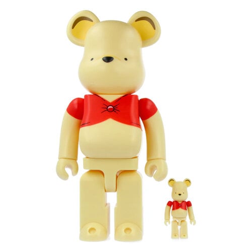 400% & 100% Bearbrick Set - Winnie the Pooh (Original)-Medicom Toy-Bearbrick