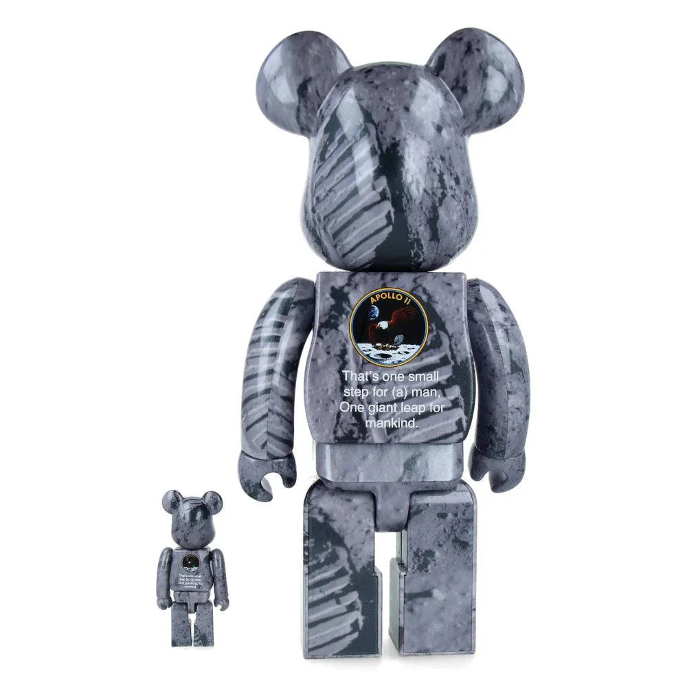 400% & 100% Bearbrick Set - Moon Footprints (NASA)