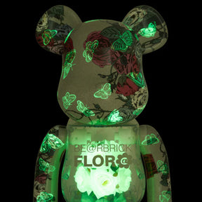 400% Bearbrick - Flora Glow in the Dark (Mames)