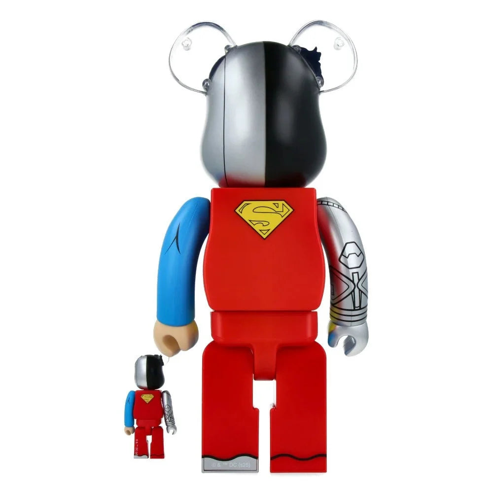 400% & 100% Bearbrick set - Cyborg Superman (The Return of Superman)-Medicom Toy-Bearbrick