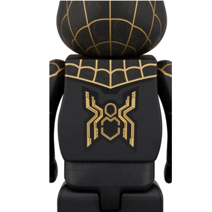 400% & 100% Bearbrick - Spiderman - No Way Home (Black & Gold Suit)-Medicom Toy-Bearbrick