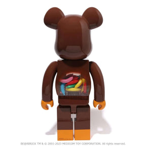 400% & 100% Bearbrick sæt - Baby Milo and Banana by BAPE-Medicom Toy-Bearbrick