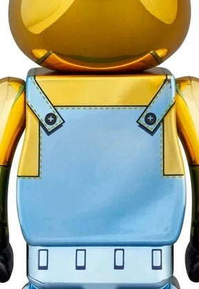 400% + 100% Bearbrick Set - Minion BOB (Chrome)
