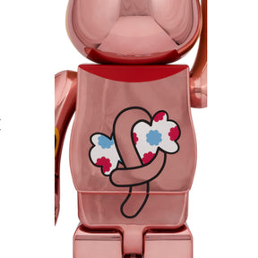 1000% Bearbrick - Peko-Chan Maneki Neko (Rosa Gull)