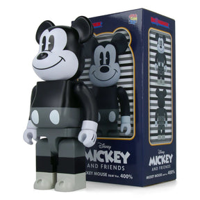 400% Bearbrick -  Mickey Mouse (Svart & Hvit)