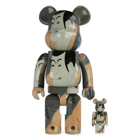 400% & 100% Bearbrick sæt – Toshusai Sharaku Ichikawa Ebizo IV-Medicom Toy-Bearbrick