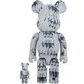 400 % & 100 % Bearbrick-set – Andy Warhol (Elvis Presley)