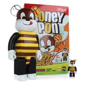 400% & 100% Bearbrick sæt – Kellogg's (Honey)-Medicom Toy-Bearbrick
