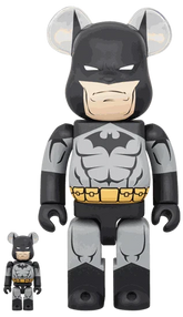 400% & 100% Bearbrick sæt – Batman Hush (Black ver.)-Medicom Toy-Bearbrick
