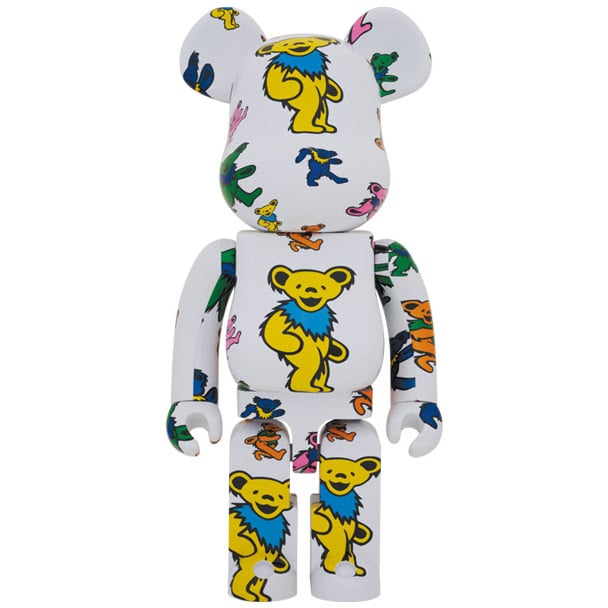 1000% Bearbrick - Grateful Dead (Dancing Bears-mønster)