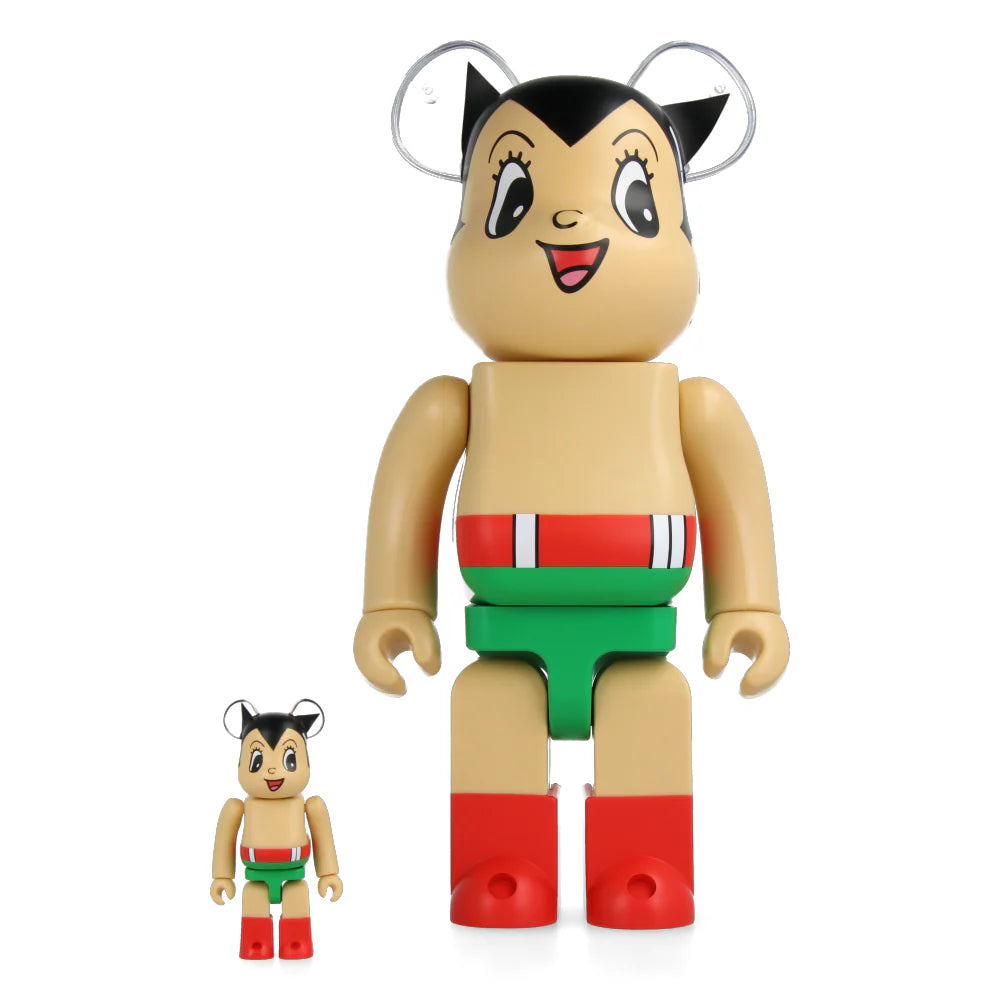 100 % & 400 % Bearbrick-sett – Astro Boy (First Color ver.)