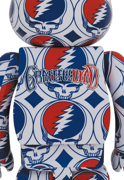 400% & 100% Bearbrick sett - Grateful Dead (Steal Your Face)