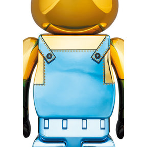400% & 100% Bearbrick set - Minion Kevin (Chrome ed.)
