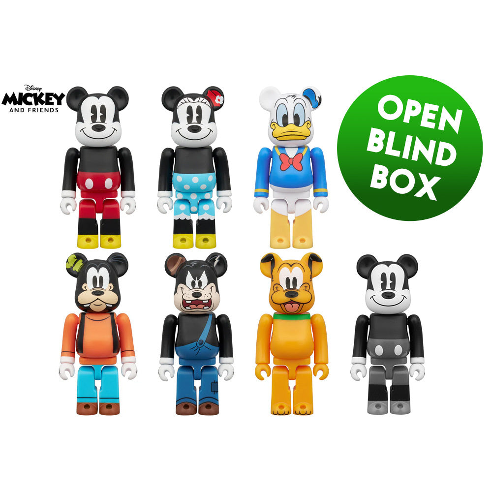 [ÅPEN] 100% Bearbrick Blindbox Chase Series - Mickey and Friends